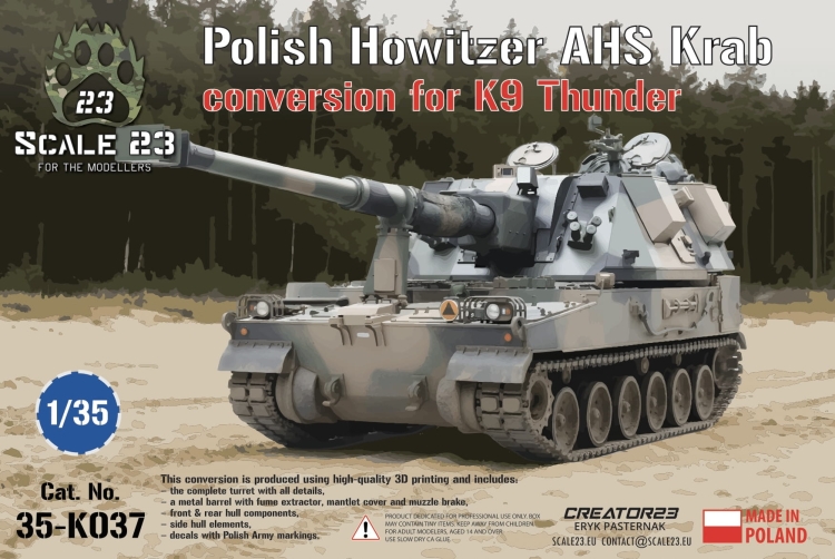 35-K037 AHS Krab - konwersja do modelu K9 Thunder w skali 1/35
